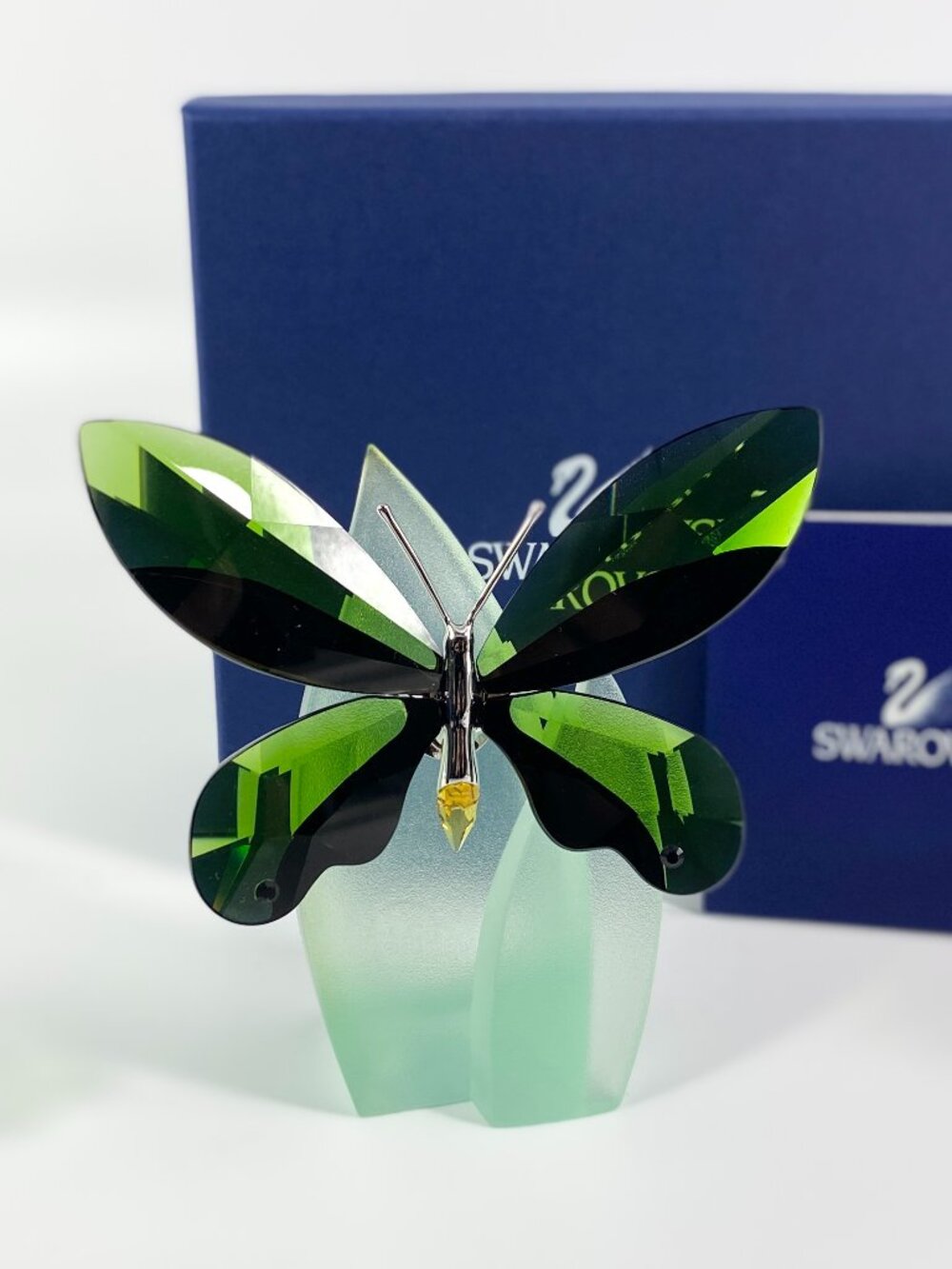 'Swarovski Anamosa Exotic Moss Green Butterfly with Stand #622739